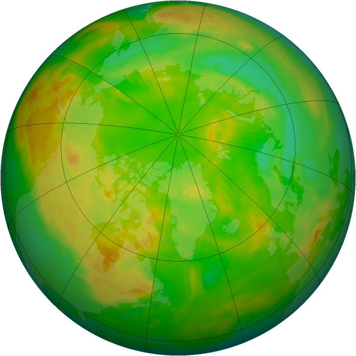 Arctic ozone map for 23 June 1981